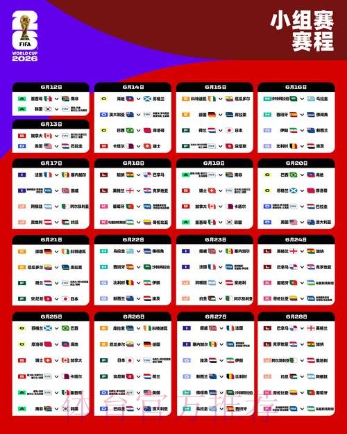 2026世界杯完整赛程实时更新实时赛程直播平台